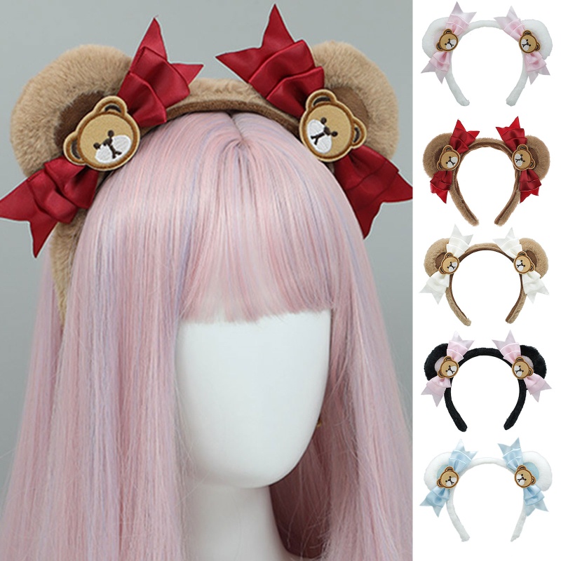 Băng Đô Cài Tóc Hình Tai Gấu Dễ Thương