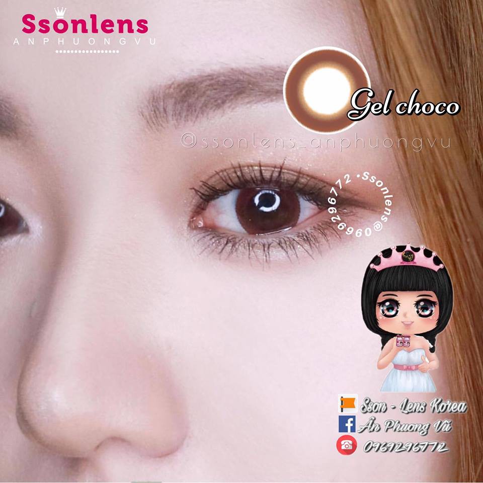 [KHÔNG CẬN] GIL đen, choco  giãn 14.0mm- VASSEN CONTACT LENS - kính áp tròng