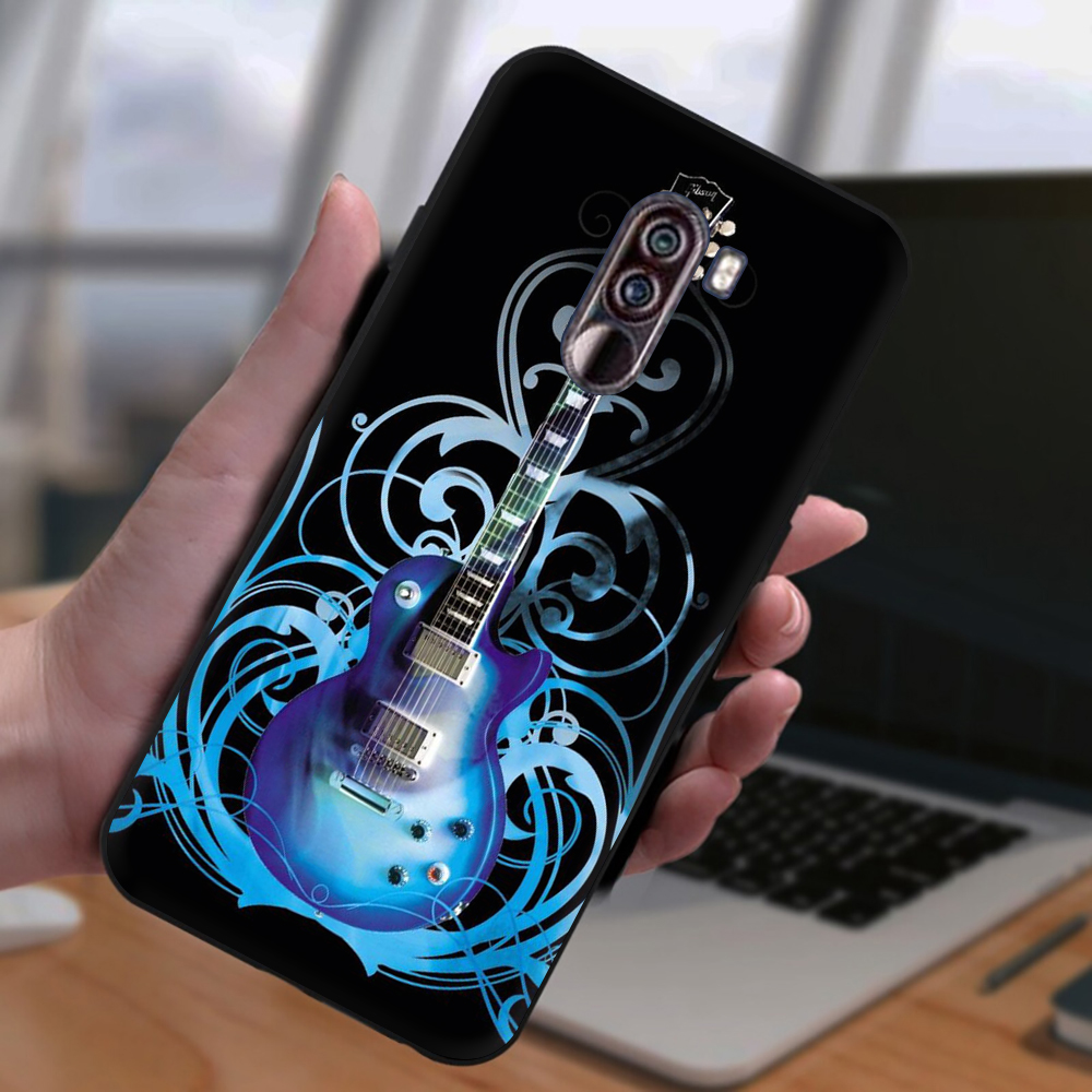 Ốp Điện Thoại Tpu Mềm Chống Rơi Họa Tiết Đàn Guitar Nghệ Thuật Cho Xiaomi F1 Max 3 9 Se 9t Pro 9t Note 10