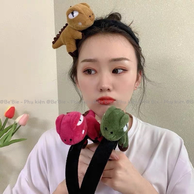 Bờm tóc cài tóc khủng long hình thú cute dễ thương