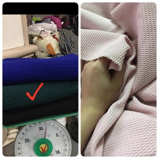 Vải trần bông nỉ: xanh rêu và vải trần xốp hồng phấn