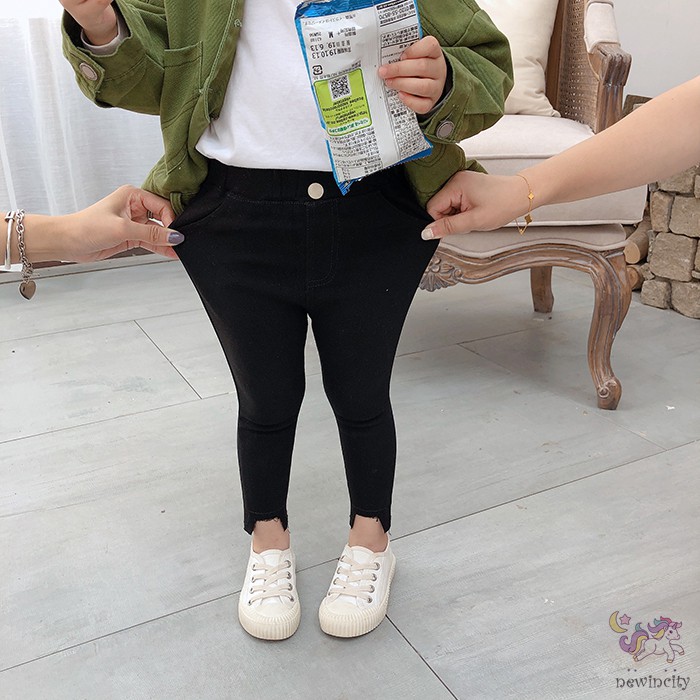 Quần legging ôm dáng co giãn eo cao thời trang mùa thu cho bé gái