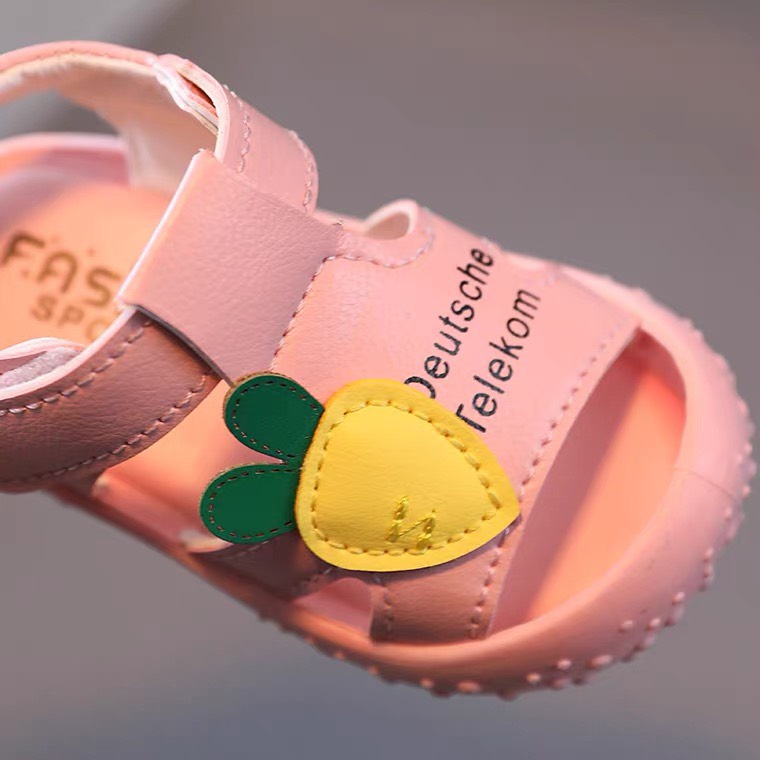 Dép tập đi cho bé gái hình cà rốt dễ thương Bunny Store, sandal đế mềm chống trượt GTD03