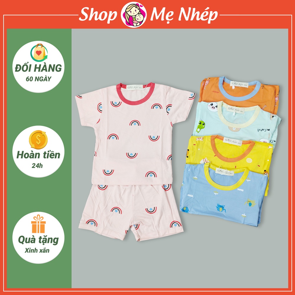 Bộ cộc tay mùa hè cho bé trai, bé gái chất liệu thun lạnh, thoáng mát, thấm hút mồ hôi tốt (HH01)