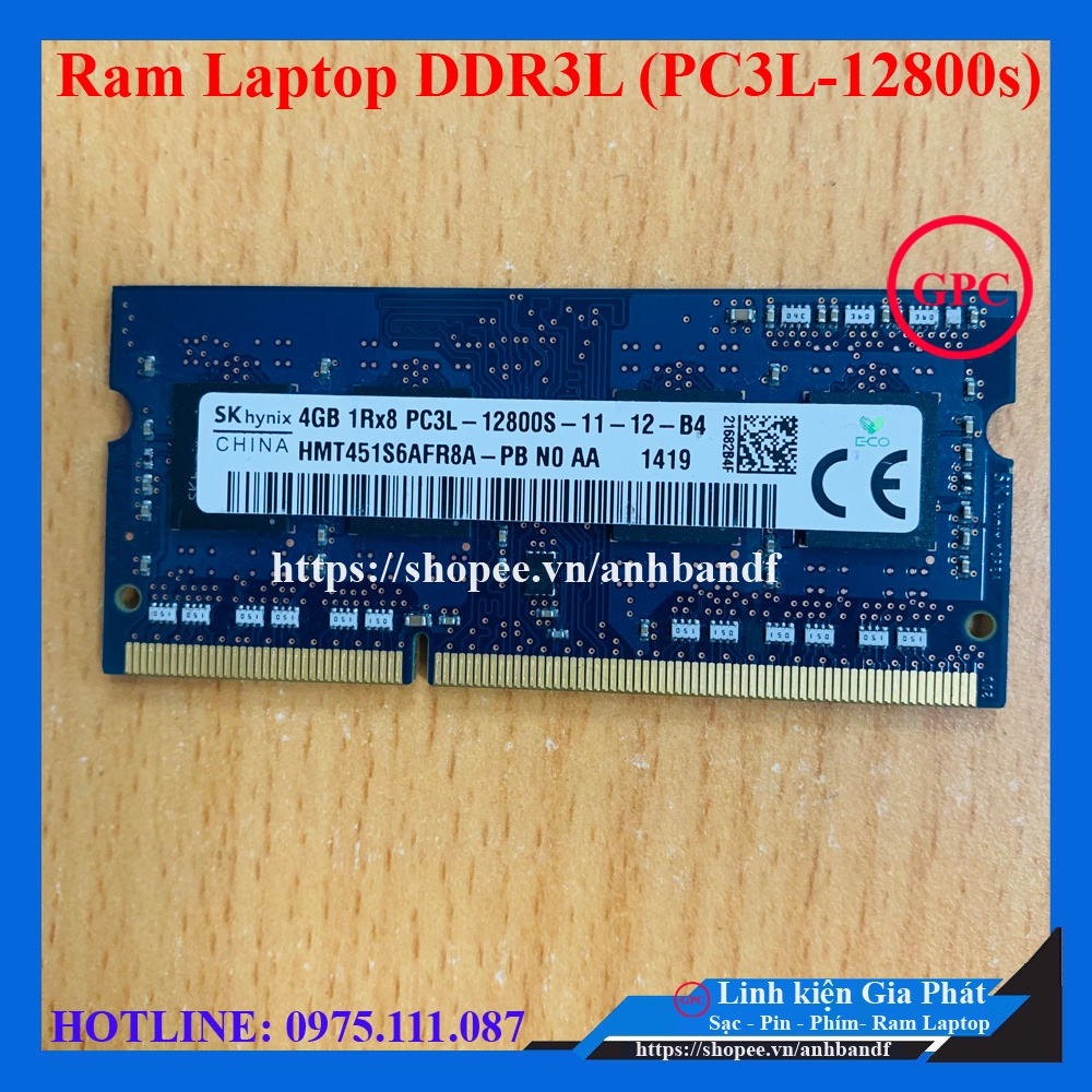 RAM Laptop DDR3L Bus 1600 PC3L-12800 1.35V Sodimm dung lượng 4GB 8GB 2GB hàng tháo máy