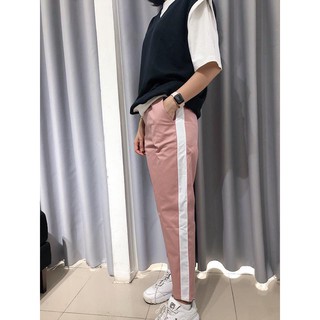 Unisex - quần kaki hồng 1 line - kaki line pants