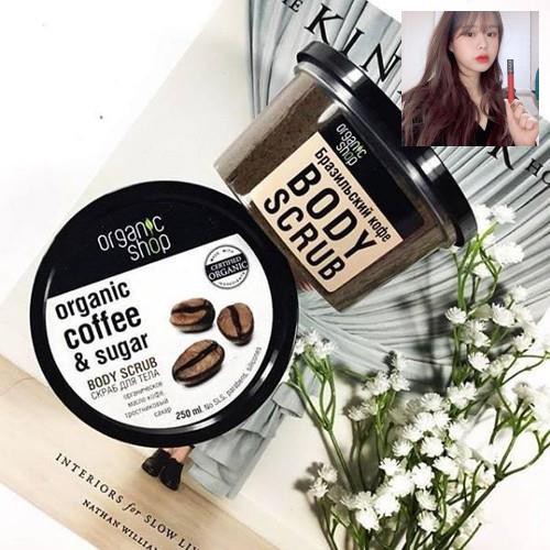 Kem Tẩy Tế Bào Chết Toàn Thân Nga Organic Shop Coffe & Sugar Body Scrub - 250ml