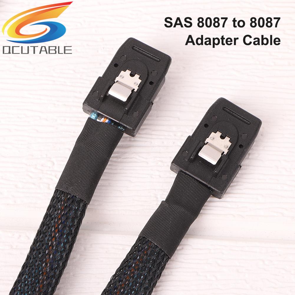 Cáp Chuyển Đổi Dữ Liệu Ổ Cứng SAS SFF 8087 Sang SFF 8087 Dài 50Cm Màu Đen
