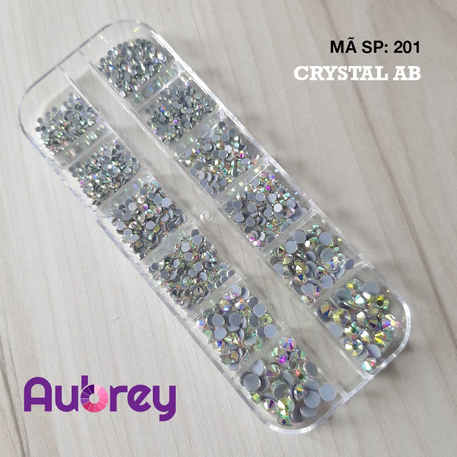 { MÃ SP 201] Đá Nail Chân Lưới Mặt Cắt Đá Màu Crystal AB