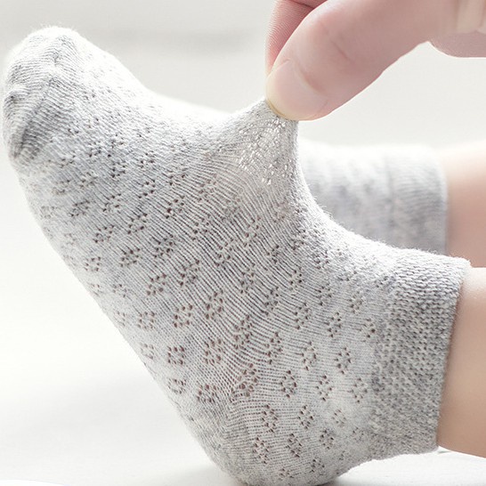 Set 5 Đôi Vớ Mùa Hè Phối Lưới Thoáng Khí Thoải Mái Dễ Thương Cho Bé 0-7 Tuổi