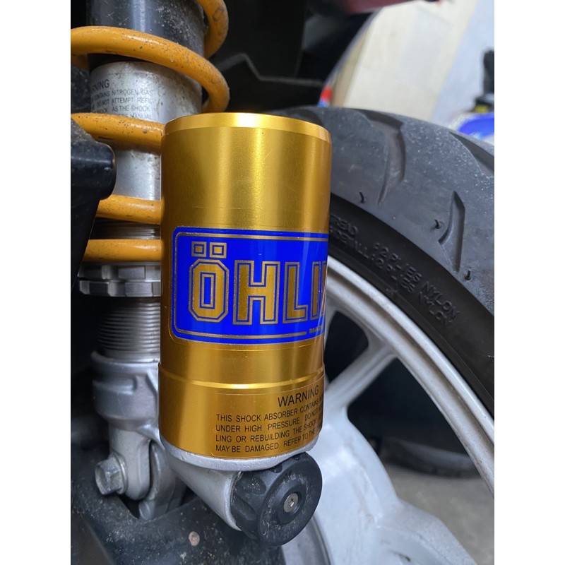 Tem Ohlins Xanh Thuỵ Điển Dán Bình Dầu