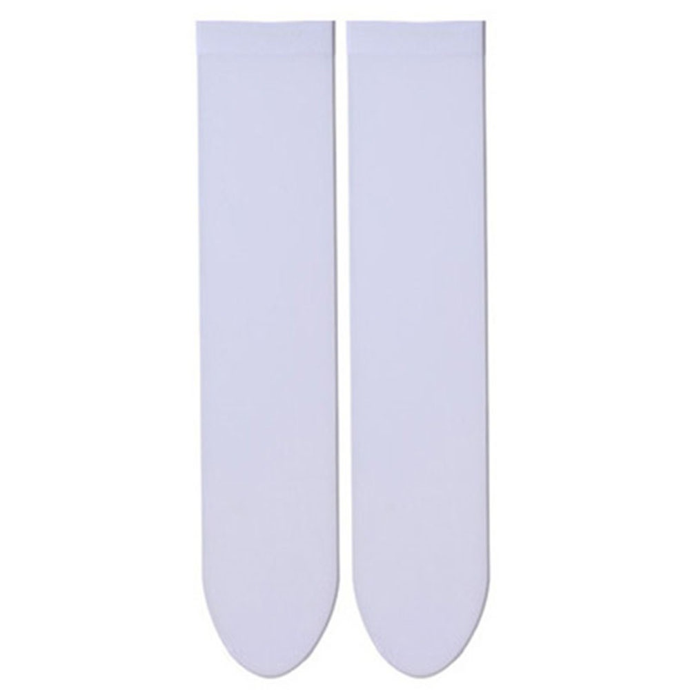 1 Đôi Tất Cotton Dài Qua Gối Màu Trắng / Đen Thời Trang Cho Nữ