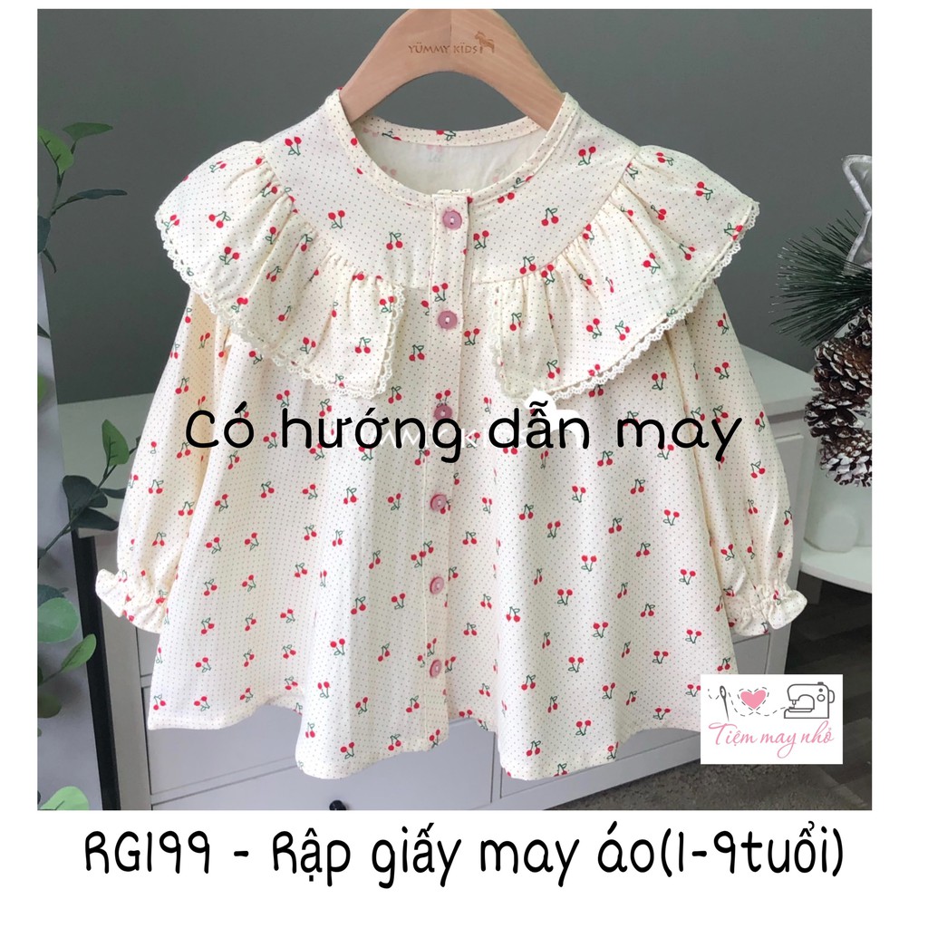 RG199_Rập giấy may áo kiểu bé gái