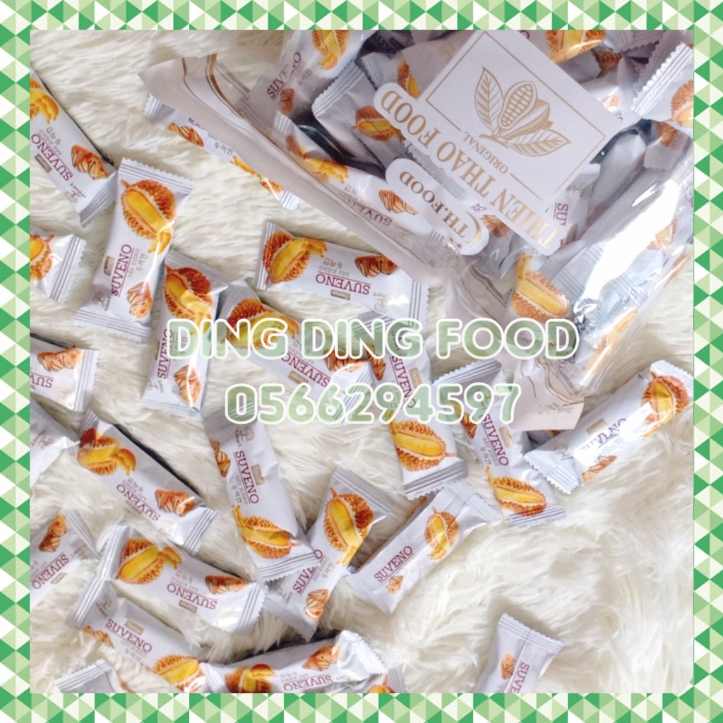Mới - 500g Bánh Xốp Suveno Vị Sầu Riêng , Kem Sữa Chua Giòn Thiên Thảo, Ăn Vặt Siêu Ngon, DING DING FOOD