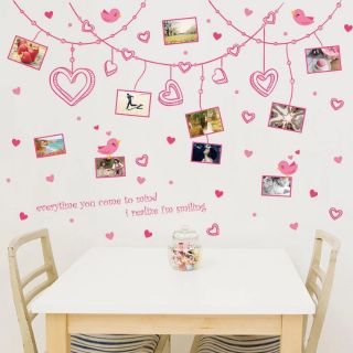 Decal dán tường dây khung ảnh tim