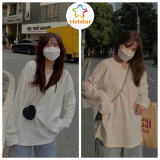 Áo len dài tay form rộng áo len nữ vintage Hàn Quốc_VIETSTAR