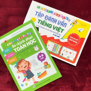 Combo vở tập đánh vần + bé chinh phuc toán học 😍😍😍