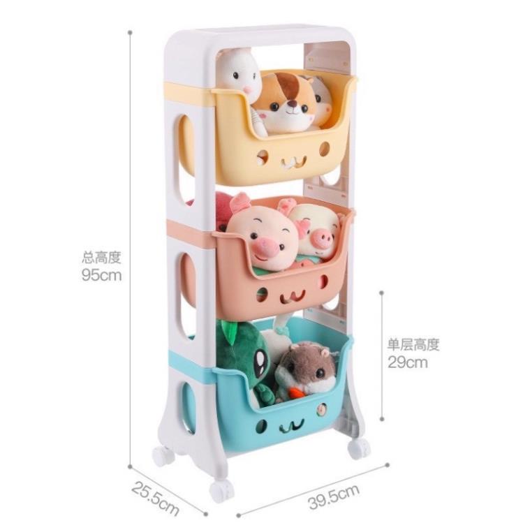Kệ Gấu Hokori Việt Nhật Đựng Đồ Đa Năng - Kệ Nhựa Hình Gấu 3-4 Tầng Có Bánh Xe Di Chuyển Tiện Lợi