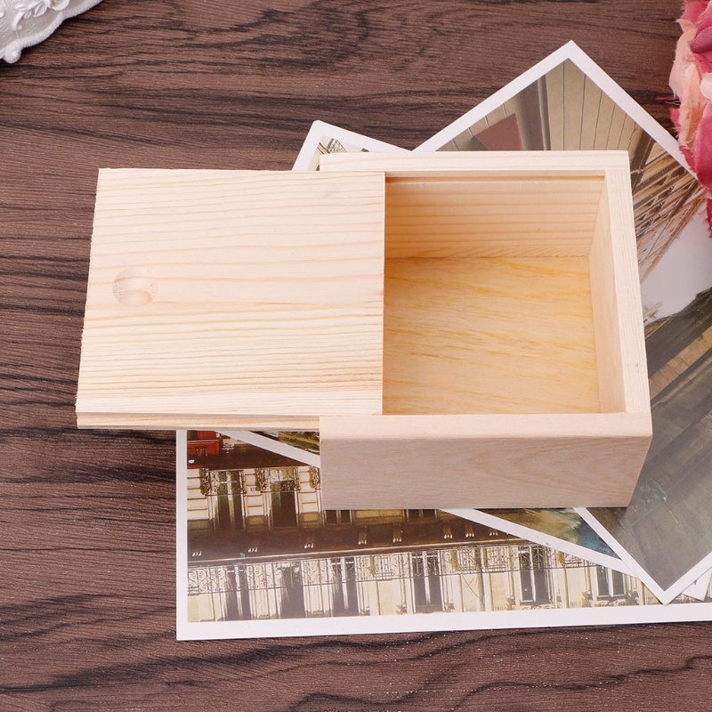 Hộp Đựng Trang Sức Bằng Gỗ Trơn Ốp