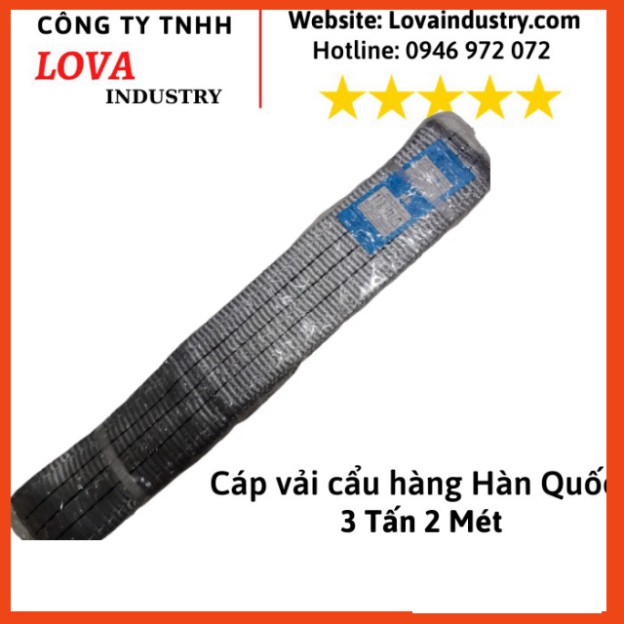 Dây Cáp Vải Cẩu Hàng Hàn Quốc Bản Dẹp 3 Tấn 2 mét - Lova industry