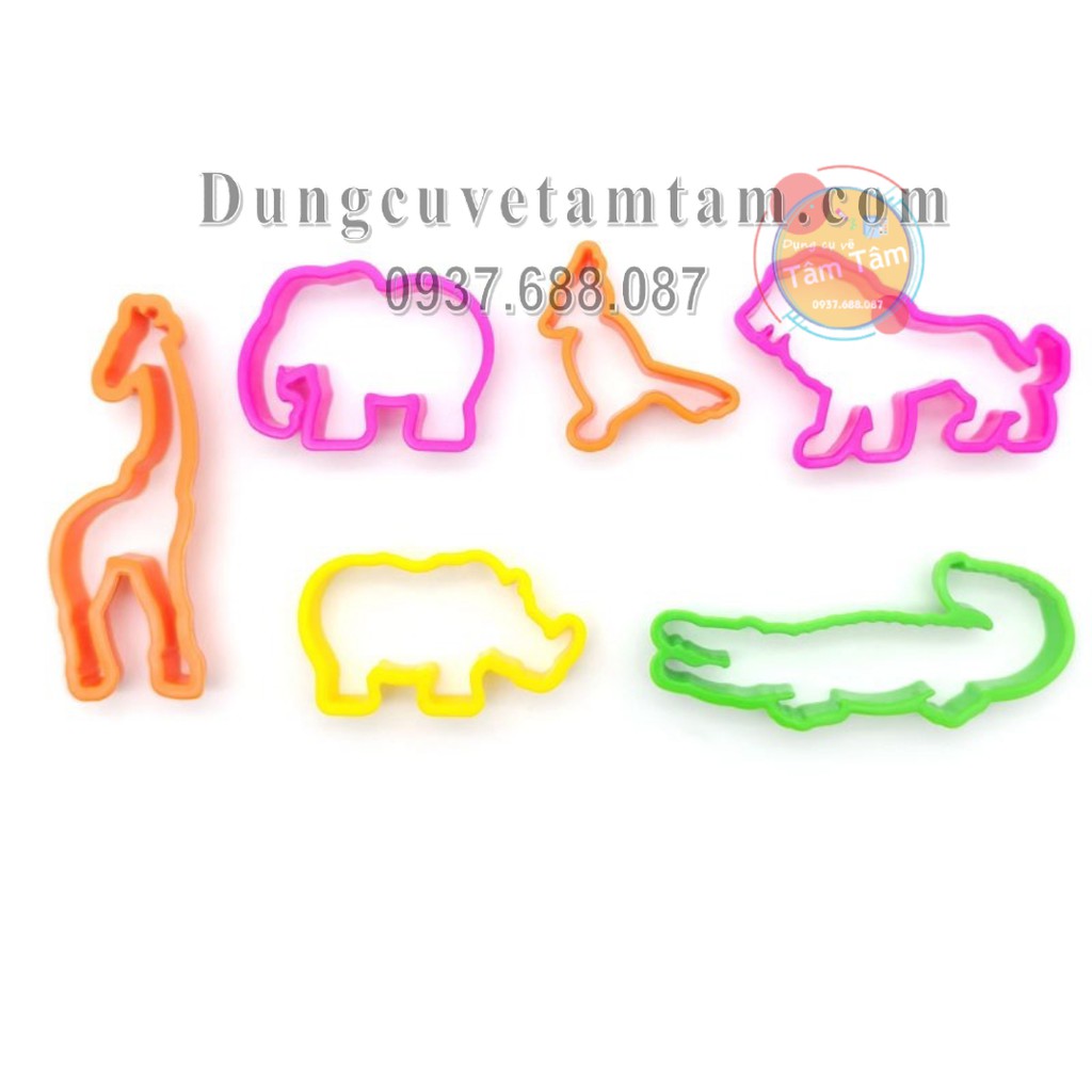 [ TÂM TÂM ]-Bộ Khuôn đất nặn 6 món KIDDY CLAY MO-ZOO