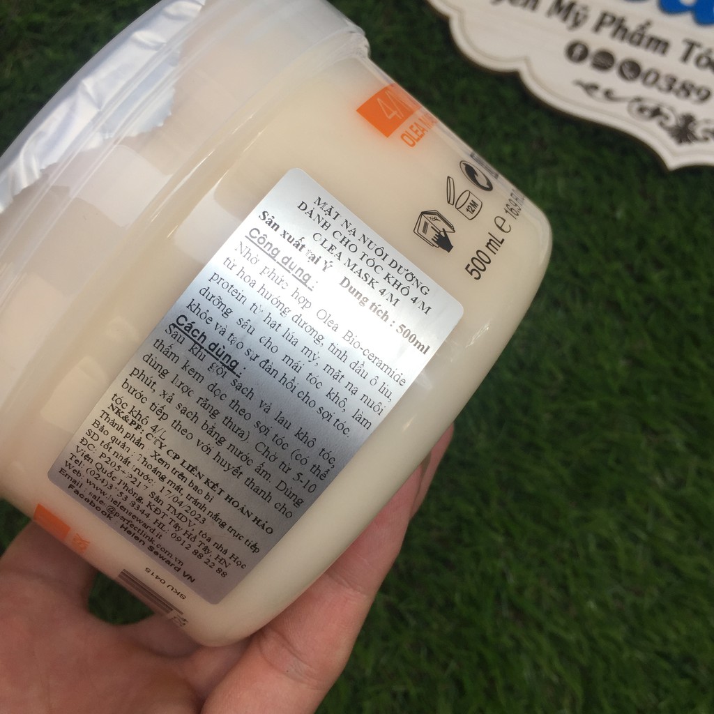 ❤️❤️FREESHIP❤️❤️Hấp dầu Helen Seward Meditor cho tóc khô hư tổn Olea Mask 4/M 500ml