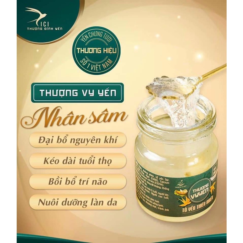 Tổ Yến Chưng Sẵn CICI THƯỢNG VY YẾN Đông Trùng Hạ Thảo/Nhân Sâm.Tăng Cường Miễn Dịch , 1 Hũ x 70ml