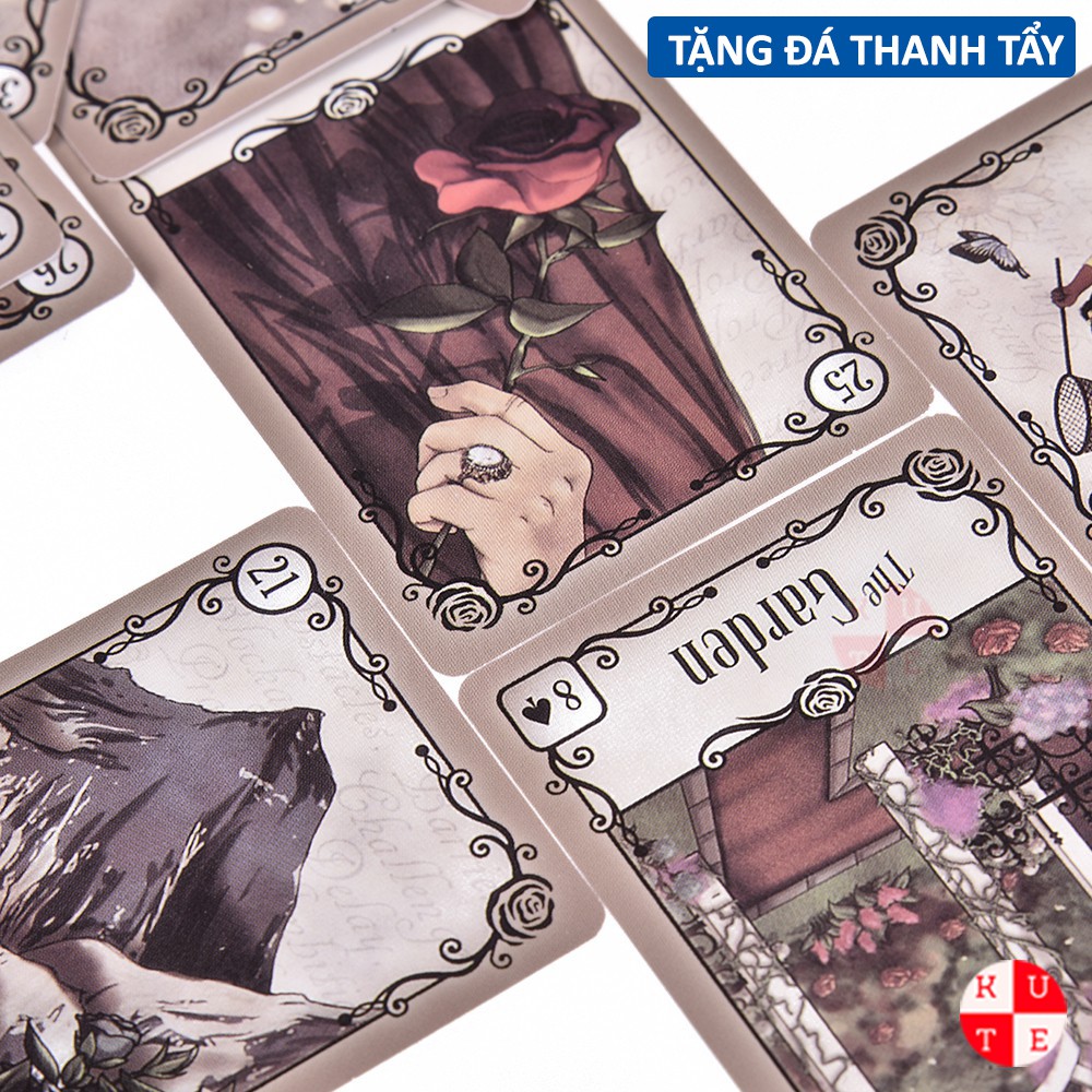 Bài Lenormand Under The Rose 40 Lá Bài Tặng File Tiếng Anh Và Đá Thanh Tẩy C111