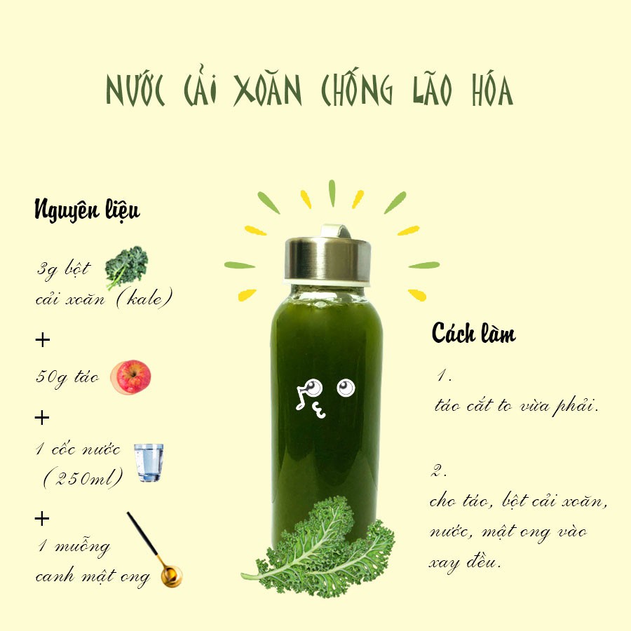 (Bán sỉ) Bột cải xoăn Kale nguyên chất Dalahouse  túi 50g - NPP Tâm Dược Thảo