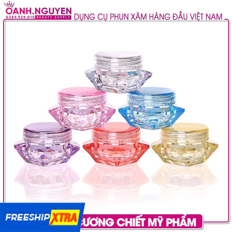 Hũ Kim Cương Chiết Kem, Dưỡng, Mỹ Phẩm 3g-5g (Màu ngẫu nhiên)