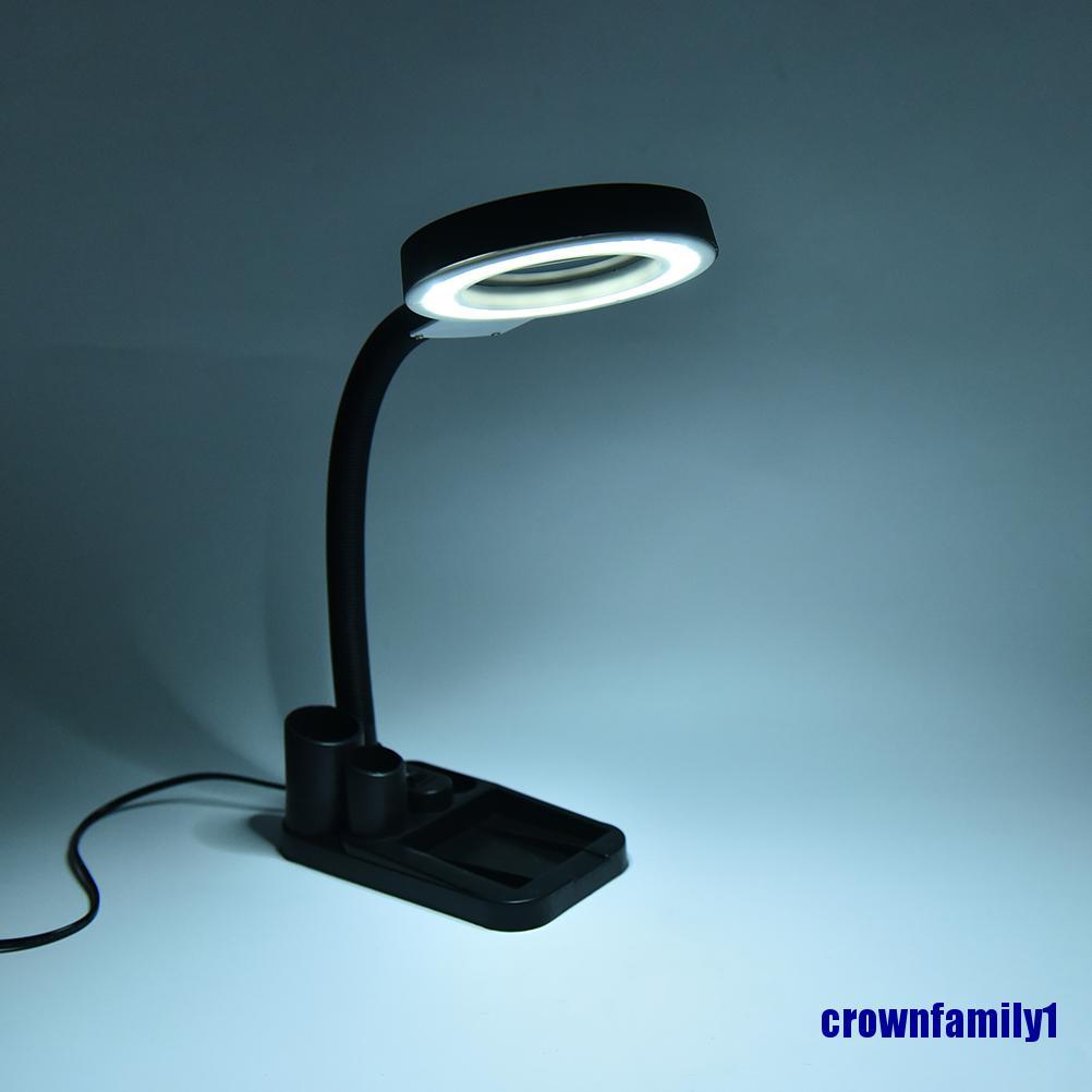 Kính Lúp Để Bàn Crownfamily1 Có 5x 10x Có 40 Đèn Led