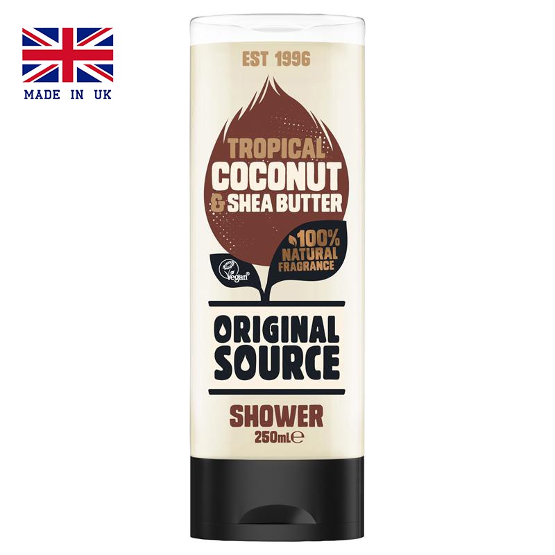 Sữa tắm dầu dừa và dầu hạt mỡ (Shea Butter) Original Source 250ml - UK