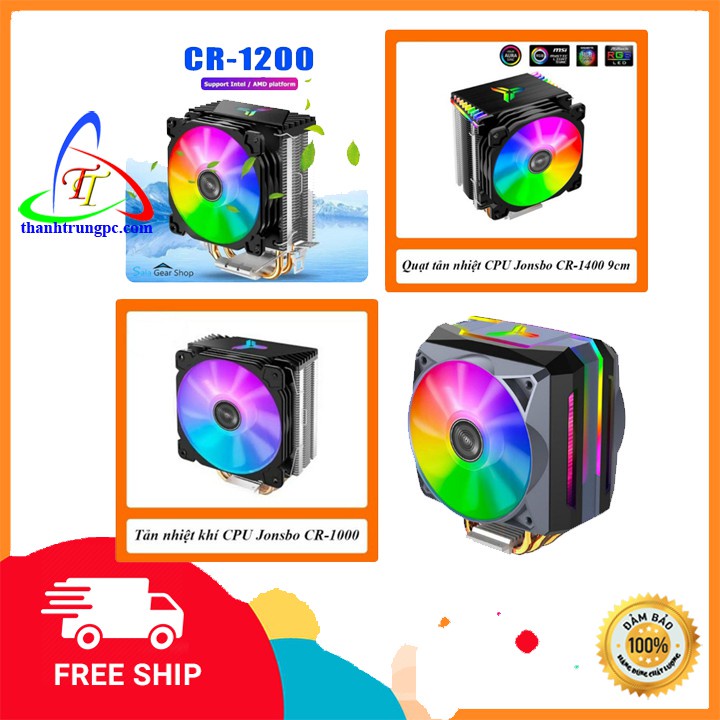 ☂☃Tản Nhiệt Khí CPU Jonsbo CR1000, CR1200 Led RGB Phiên Bản Fan 9Cm 12Cm