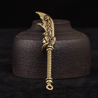 Tượng Trưng Bày Phong Thủy Bằng Đồng Hình Thanh Đồ Long Đao (Kích cỡ: 8.0 x 1.3cm)