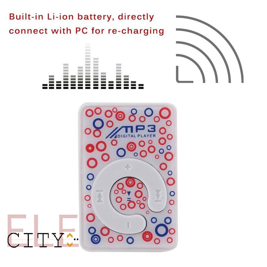 Máy Nghe Nhạc Mp3 Mini Có Kẹp Hỗ Trợ Thẻ Tf 107ele 1-8gb