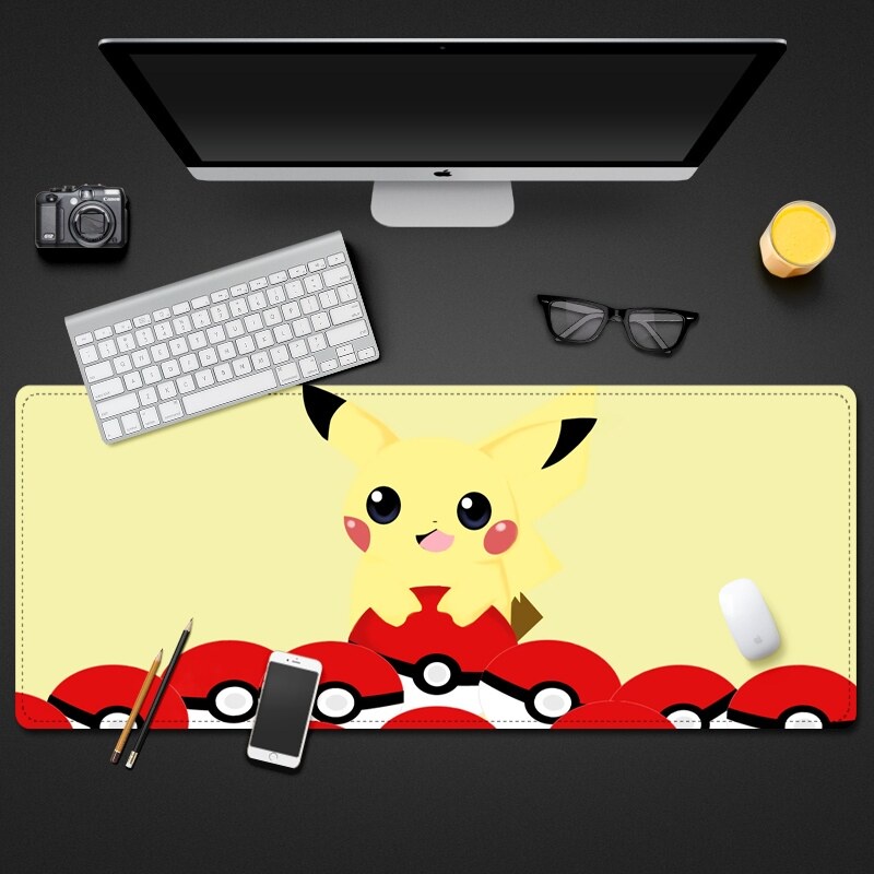 Lót chuột Pokemon chống trượt, hình in sắc nét, bo viền chắc chắn