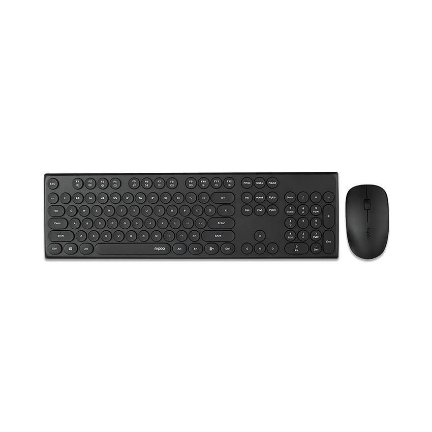 Bộ Bàn phím Chuột không dây Rapoo X260 Đen/ Trắng Fullsize 104 phím, thời lượng pin sử dụng lên đến 12 tháng