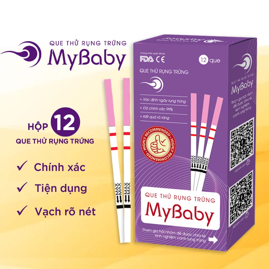 Hộp 12 Que Thử Rụng Trứng Mybaby Giá Rẻ - Chất Lượng - Chính Hãng