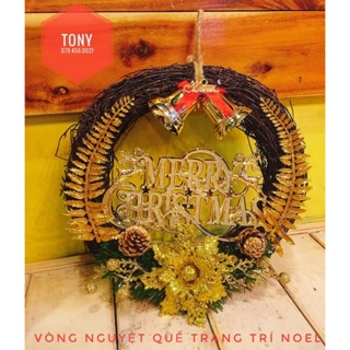 Vòng nguyệt quế trang trí NOEL, GIÁNG SINH AN LÀNH