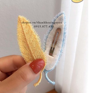 Kẹp tóc hình chiếc lá pastel
