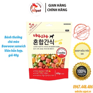 Bánh thưởng cho chó - Snack hỗn hợp BOWWOW 350g. Snack cho chó mèo.