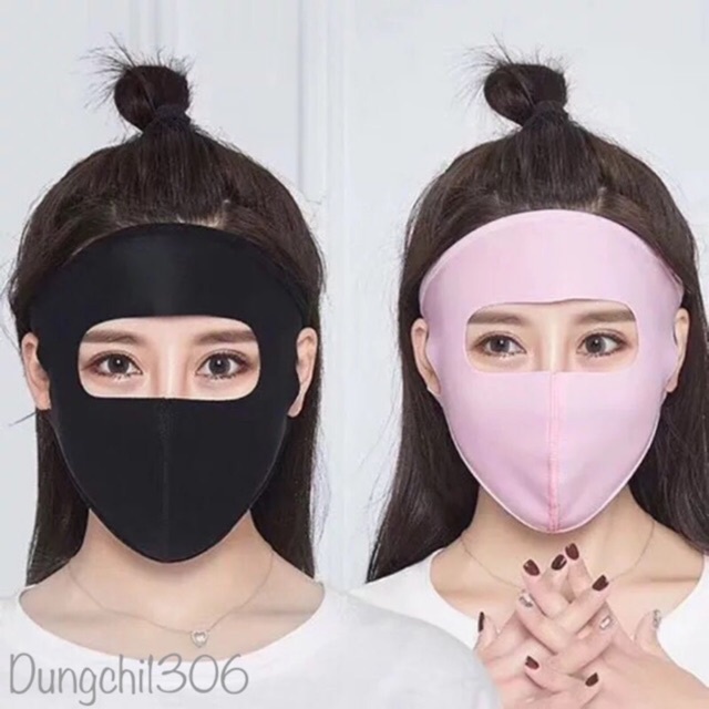 Khẩu trang ninja vải cotton thông hơi che kín mặt chống nắng, bụi cho nam và nữ tiện lợi, an toàn