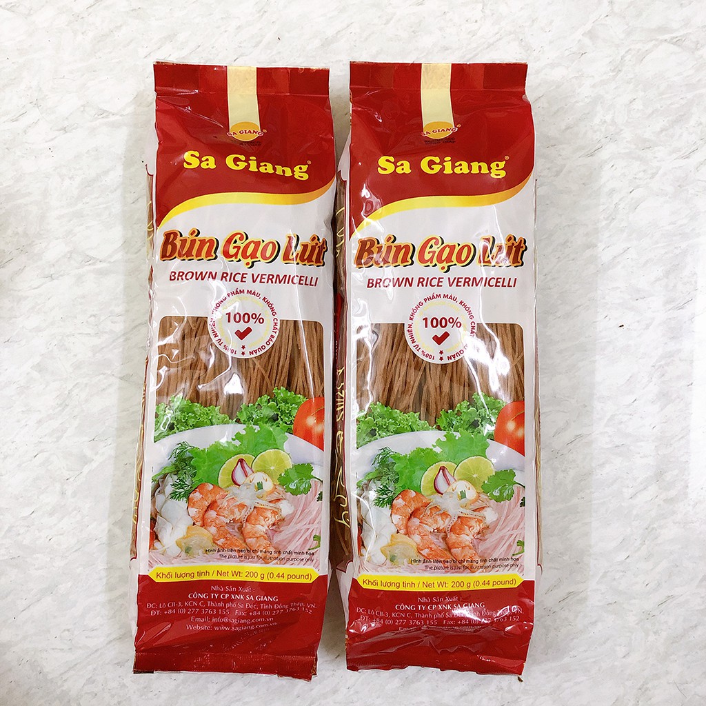 Bún gạo lứt Sa Giang (200g), bún gạo lức thực dưỡng, Eatclean | BigBuy360 - bigbuy360.vn