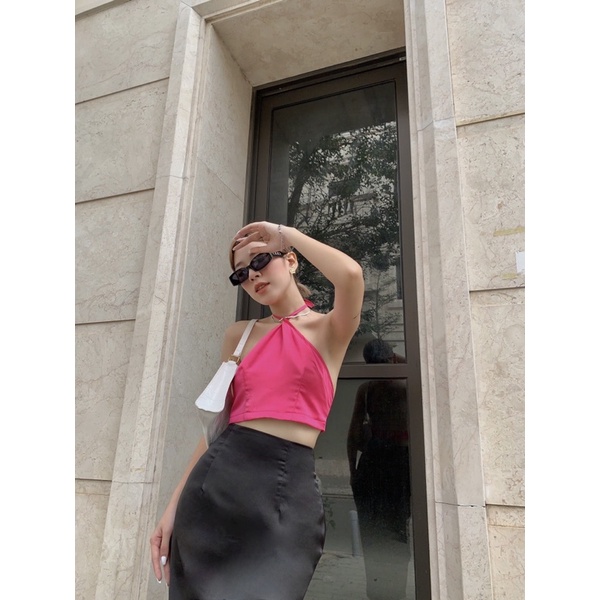 Áo Yếm Lụa Croptop Cột Dây 2 lớp Dày Dặn LADY STYLE & OUTFITS | BigBuy360 - bigbuy360.vn