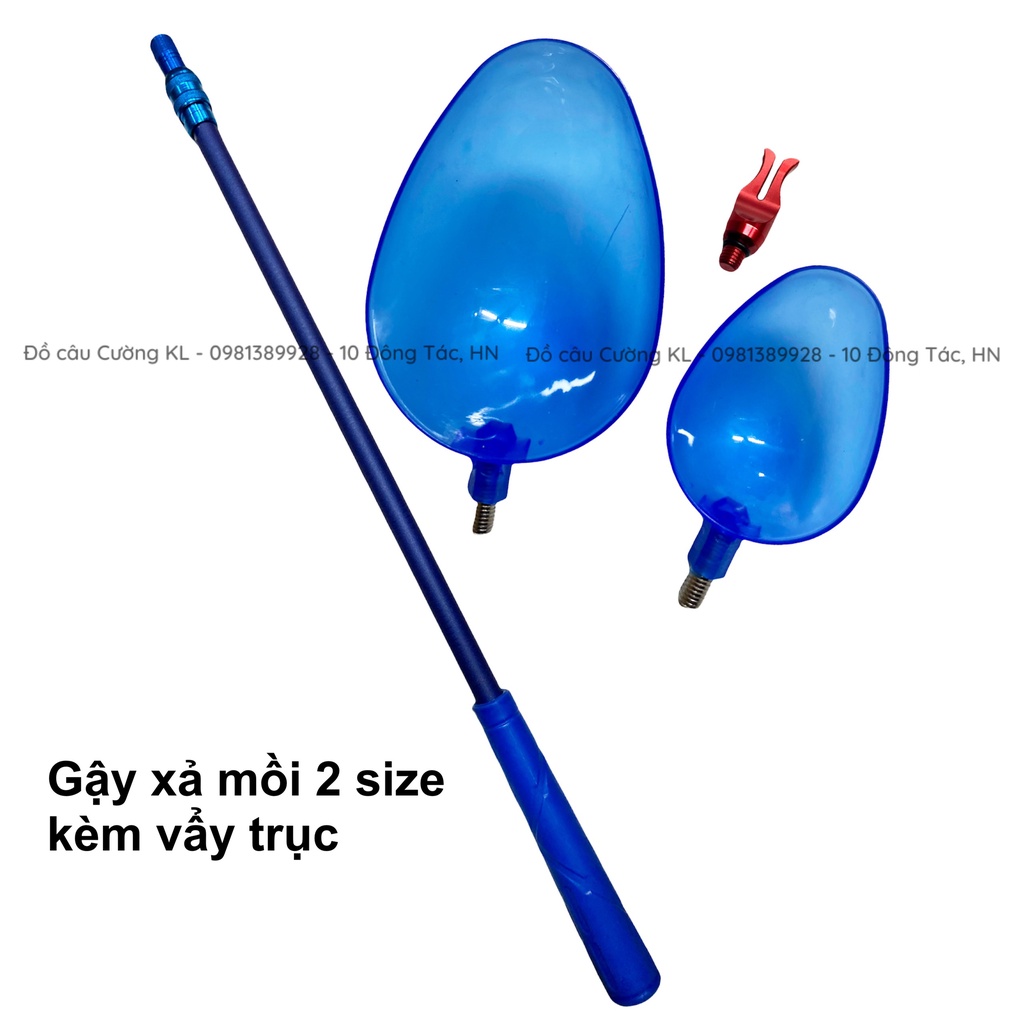 Gậy xả mồi 2 thìa kèm vẩy trục