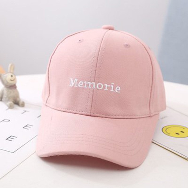Mũ lưỡi trai, nón kết thêu chữ Memorie phong cách Thời Trang form unisex nam nữ - Hazis Store