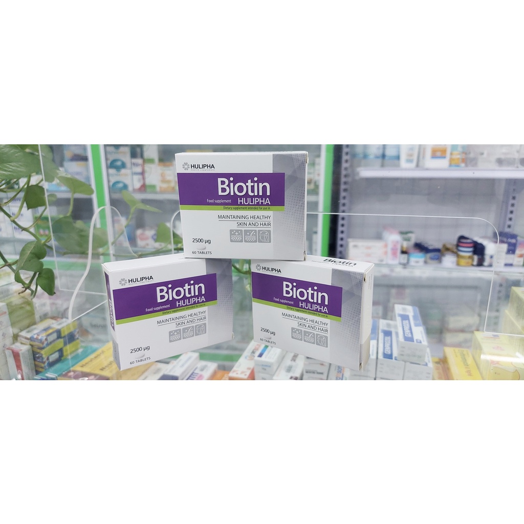 Kích thích mọc móng và tóc giảm gẫy rụng tóc Biotin Hulipha , Bổ sung Biotin cho cơ thể , tốt cho da