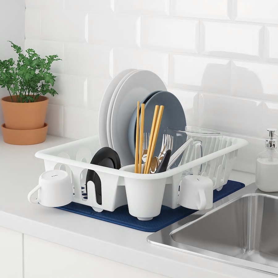 Giá khay nhựa ráo nước úp bát đĩa nhà bếp IKEA FLUNDRA