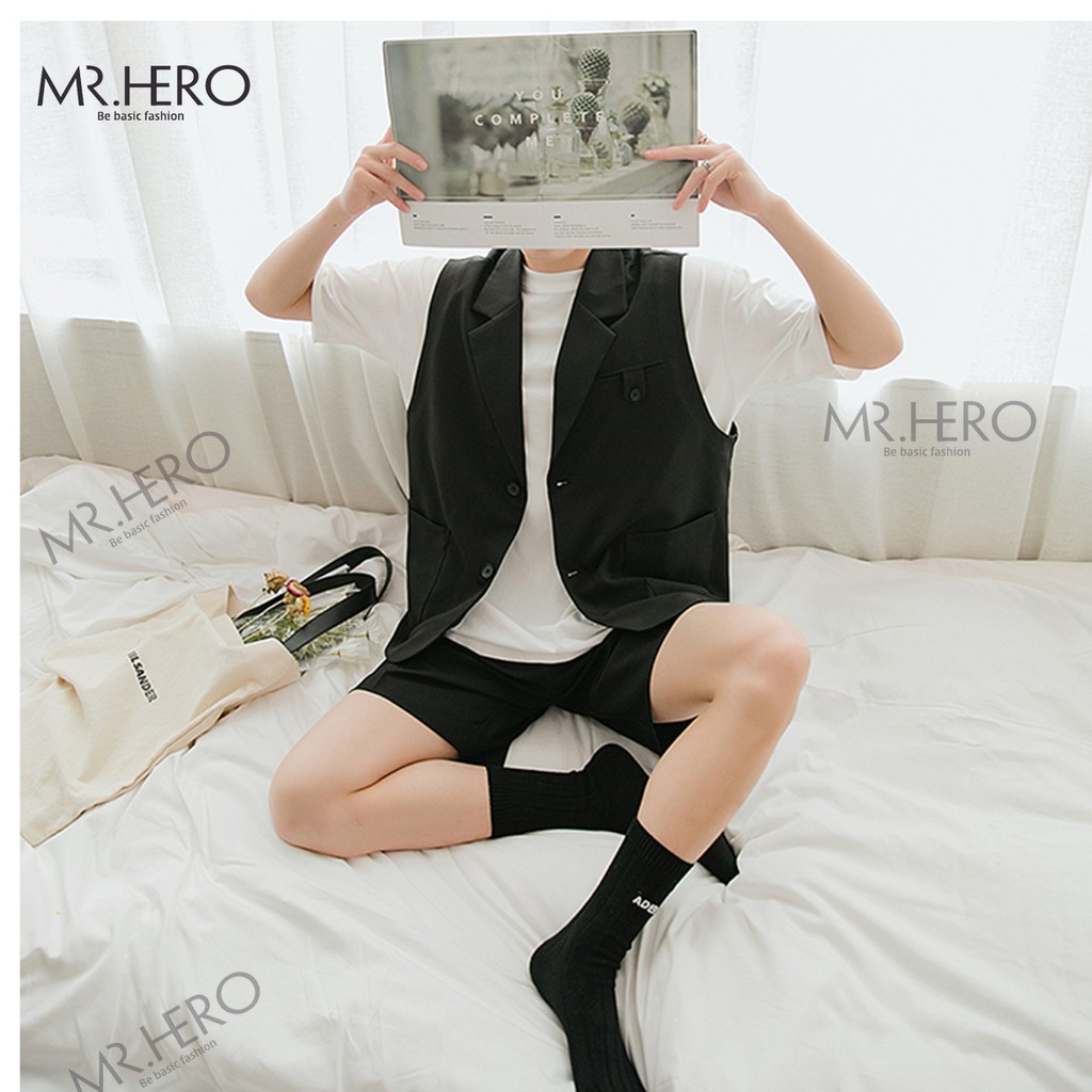 Áo Gile  Unisex Không Tay Form Rộng M.RO GL01 Phong Cách Hàn Quốc MrHero