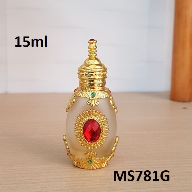 Vỏ chai chiết nước hoa Dubai nút đỏ 15ml